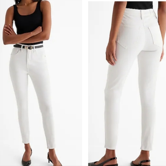 Express Denim - NEW Express High Rise White Legging Stretch Jeans 10R